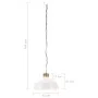 Lámpara colgante industrial 42 cm blanca E27 de vidaXL, Lámparas - Ref: Foro24-320833, Precio: 48,18 €, Descuento: %