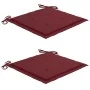 Set de bistró 3 pzas con cojines rojo tinto madera maciza teca de , Conjuntos de jardín - Ref: Foro24-3063234, Precio: 203,56...