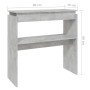 Mesa consola madera de ingeniería gris 80x30x80 cm de , Mesas auxiliares - Ref: Foro24-808318, Precio: 41,39 €, Descuento: %