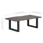 Gray solid acacia natural edge coffee table 115x60x40 cm by , Coffee table - Ref: Foro24-247829, Price: 150,58 €, Discount: %