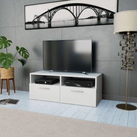 Mueble para televisión madera de ingeniería blanco 95x35x36 cm en Muebles TV | Comprar online en Foru.es