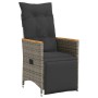 Sillón reclinable de jardín con cojines ratán sintético gris de , Sillas de jardín - Ref: Foro24-365665, Precio: 136,60 €, De...