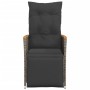 Sillón reclinable de jardín con cojines ratán sintético gris de , Sillas de jardín - Ref: Foro24-365665, Precio: 136,60 €, De...