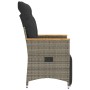 Sillón reclinable de jardín con cojines ratán sintético gris de , Sillas de jardín - Ref: Foro24-365665, Precio: 136,60 €, De...