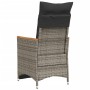 Sillón reclinable de jardín con cojines ratán sintético gris de , Sillas de jardín - Ref: Foro24-365665, Precio: 136,60 €, De...