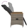 Sillón reclinable de jardín con cojines ratán sintético gris de , Sillas de jardín - Ref: Foro24-365665, Precio: 136,60 €, De...