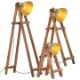 Lámpara de pie 3 pzas madera maciza de mango latón E27 de vidaXL, Lámparas - Ref: Foro24-320592, Precio: 203,16 €, Descuento: %