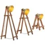 Lámpara de pie 3 pzas madera maciza de mango latón E27 de vidaXL, Lámparas - Ref: Foro24-320592, Precio: 203,16 €, Descuento: %