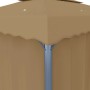 Cenador con cortina gris taupe aluminio 3x3 m de , Carpas y cenadores - Ref: Foro24-3068557, Precio: 435,76 €, Descuento: %