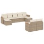 Set de sofás de jardín 9 pzas con cojines ratán sintético beige en Conjuntos de jardín | Comprar online en Foru.es