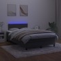Cama box spring con colchón y LED terciopelo negro 120x190 cm de , Camas y somieres - Ref: Foro24-3270143, Precio: 387,91 €, ...