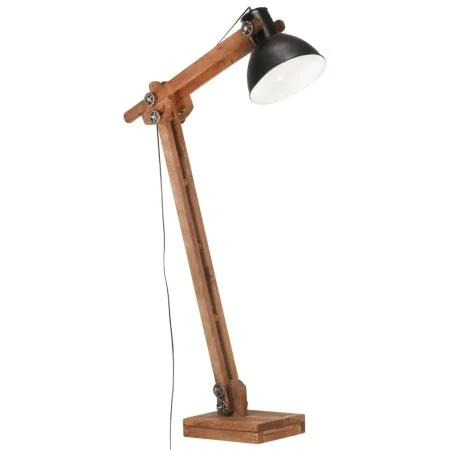 Lámpara de pie madera maciza de mango negro E27 de vidaXL, Lámparas - Ref: Foro24-320581, Precio: 130,29 €, Descuento: %