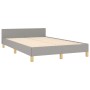 Estructura de cama con cabecero tela gris claro 120x190 cm de , Camas y somieres - Ref: Foro24-3270513, Precio: 168,63 €, Des...