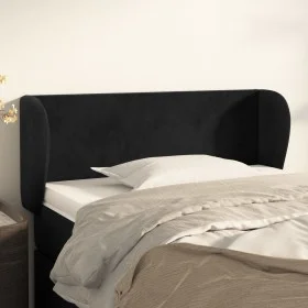 Kopfteil aus schwarzem Samt, 103 x 23 x 78/88 cm von , Kopf- und Fußteile - Ref: Foro24-3116908, Preis: 54,89 €, Rabatt: %
