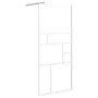 Barrierefreie Duschabtrennung aus weißem ESG-Glas 90x195 cm von , Duschwände und Duschwände - Ref: Foro24-151869, Preis: 151,...