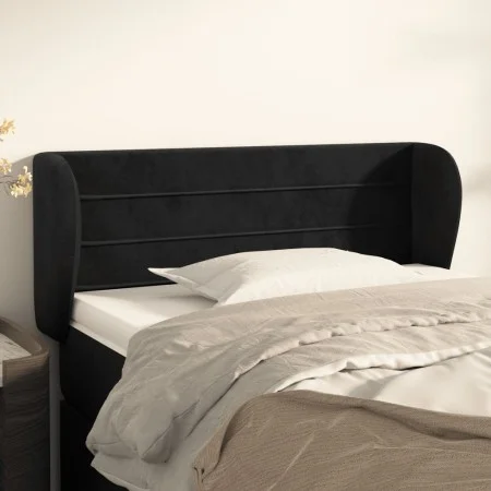 Kopfteil aus schwarzem Samt, 103 x 23 x 78/88 cm von , Kopf- und Fußteile - Ref: Foro24-3117328, Preis: 49,08 €, Rabatt: %