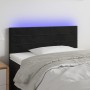 Cabecero con LED de terciopelo negro 100x5x78/88 cm de , Cabeceros y pies de cama - Ref: Foro24-3121796, Precio: 39,40 €, Des...