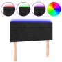 Cabecero con LED de terciopelo negro 100x5x78/88 cm de , Cabeceros y pies de cama - Ref: Foro24-3121796, Precio: 39,40 €, Des...