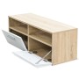 Mueble de TV madera de ingeniería roble y blanco 95x35x36 cm en Muebles TV | Comprar online en Foru.es