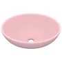 Lavabo de lujo ovalado cerámica rosa mate 40x33 cm de vidaXL, Lavabos - Ref: Foro24-146922, Precio: 62,34 €, Descuento: %