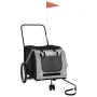 Bicycle pet trailer, iron frame, Oxford fabric in gray and black. by , pet strollers - Ref: Foro24-93902, Price: 117,42 €, Di...