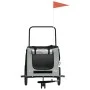 Bicycle pet trailer, iron frame, Oxford fabric in gray and black. by , pet strollers - Ref: Foro24-93902, Price: 117,42 €, Di...