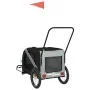 Bicycle pet trailer, iron frame, Oxford fabric in gray and black. by , pet strollers - Ref: Foro24-93902, Price: 117,42 €, Di...