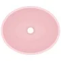 Lavabo de lujo ovalado cerámica rosa mate 40x33 cm de vidaXL, Lavabos - Ref: Foro24-146922, Precio: 62,34 €, Descuento: %