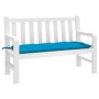 Cojín de banco de jardín tela Oxford azul 120x50x7 cm de , Cojines para sillas y sofás - Ref: Foro24-361587, Precio: 28,41 €,...