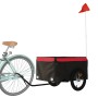 Remolque para bicicleta hierro negro y rojo 45 kg de , Remolques para bicicletas - Ref: Foro24-94083, Precio: 104,41 €, Descu...
