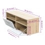 Mueble de TV madera de ingeniería roble y blanco 95x35x36 cm en Muebles TV | Comprar online en Foru.es