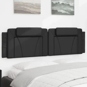 Gepolstertes Bettkopfteil aus schwarzem Kunstleder, 180 cm von , Kopf- und Fußteile - Ref: Foro24-374804, Preis: 52,18 €, Rab...