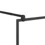 Shower screen with ESG glass shelf and black aluminum 115x195cm by , Shower walls and screens - Ref: Foro24-3185481, Price: 2...