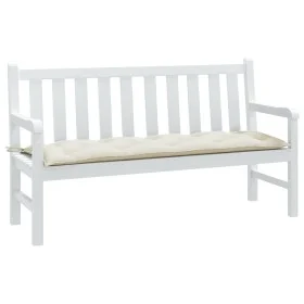 Cojín para banco de jardín tela crema melange 150x50x7 cm de , Cojines para sillas y sofás - Ref: Foro24-4002555, Precio: 31,...