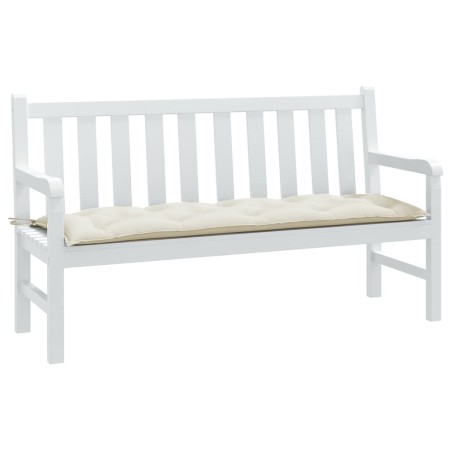 Cojín para banco de jardín tela crema melange 150x50x7 cm de , Cojines para sillas y sofás - Ref: Foro24-4002555, Precio: 32,...