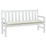 Cojín para banco de jardín tela crema melange 150x50x7 cm de , Cojines para sillas y sofás - Ref: Foro24-4002555, Precio: 31,...