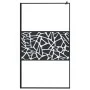 Shower screen with ESG glass shelf and black aluminum 115x195cm by , Shower walls and screens - Ref: Foro24-3185484, Price: 2...