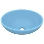 Lavabo de lujo ovalado cerámica azul claro mate 40x33 cm de vidaXL, Lavabos - Ref: Foro24-146923, Precio: 56,12 €, Descuento: %