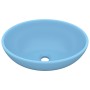 Lavabo de lujo ovalado cerámica azul claro mate 40x33 cm de vidaXL, Lavabos - Ref: Foro24-146923, Precio: 56,97 €, Descuento: %