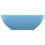 Lavabo de lujo ovalado cerámica azul claro mate 40x33 cm de vidaXL, Lavabos - Ref: Foro24-146923, Precio: 56,12 €, Descuento: %
