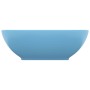 Lavabo de lujo ovalado cerámica azul claro mate 40x33 cm de vidaXL, Lavabos - Ref: Foro24-146923, Precio: 56,97 €, Descuento: %