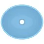 Lavabo de lujo ovalado cerámica azul claro mate 40x33 cm de vidaXL, Lavabos - Ref: Foro24-146923, Precio: 56,12 €, Descuento: %