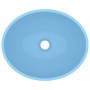 Lavabo de lujo ovalado cerámica azul claro mate 40x33 cm de vidaXL, Lavabos - Ref: Foro24-146923, Precio: 56,97 €, Descuento: %