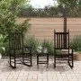 Mecedoras con asiento curvo 2 uds madera álamo maciza marrón de , Sillas de jardín - Ref: Foro24-3281587, Precio: 269,04 €, D...