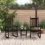 Mecedoras con asiento curvo 2 uds madera álamo maciza marrón de , Sillas de jardín - Ref: Foro24-3281587, Precio: 271,98 €, D...