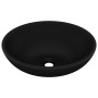 Lavabo de lujo ovalado cerámica negro mate 40x33 cm de vidaXL, Lavabos - Ref: Foro24-146931, Precio: 70,95 €, Descuento: %