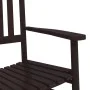 Mecedoras con asiento curvo 2 uds madera álamo maciza marrón de , Sillas de jardín - Ref: Foro24-3281587, Precio: 269,04 €, D...