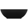 Lavabo de lujo ovalado cerámica negro mate 40x33 cm de vidaXL, Lavabos - Ref: Foro24-146931, Precio: 70,95 €, Descuento: %
