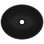 Lavabo de lujo ovalado cerámica negro mate 40x33 cm de vidaXL, Lavabos - Ref: Foro24-146931, Precio: 70,95 €, Descuento: %