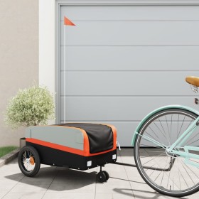 Remolque para bicicleta hierro negro y naranja 30 kg de , Remolques para bicicletas - Ref: Foro24-94054, Precio: 84,13 €, Des...